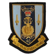 40 Commando Royal Marines wire blazer badge